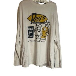 Vintage 90s Seattle Cotton Works Graphic Sz XL Long Sleeve T Shirt Gas Station